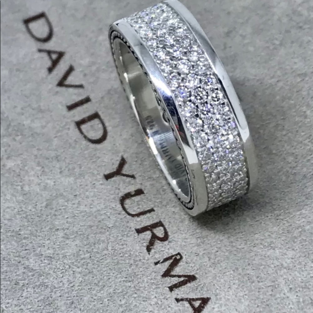 Nwt- David Yurman 3 Rows Of Pave Set Diamonds 1.92 - image 6